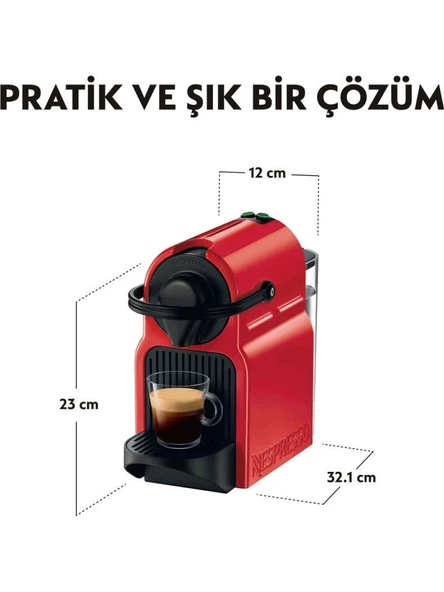 Nespresso C40 Inissia Red Kahve Makinesi, Kırmızı - 3