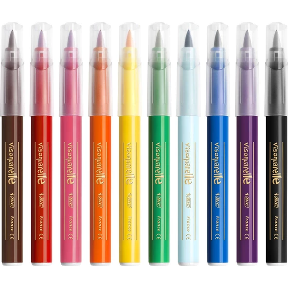 Bic Kids Visaquarelle Fırça Uçlu Keçeli Boya Kalemi 10 Renk - 2