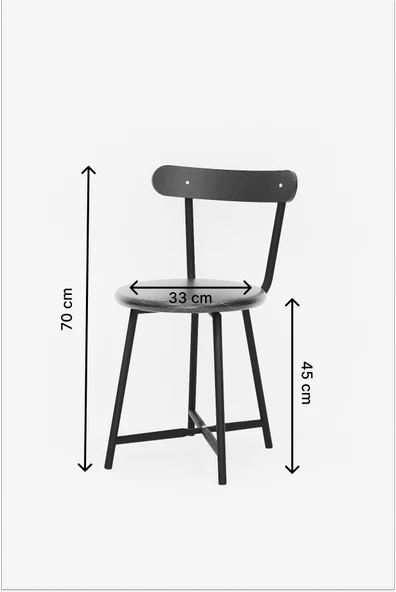 Eportatif Balkon Sandalyesi Mutfak Salon Bahçe Sandalye Döşeme Çam 1472 - 3