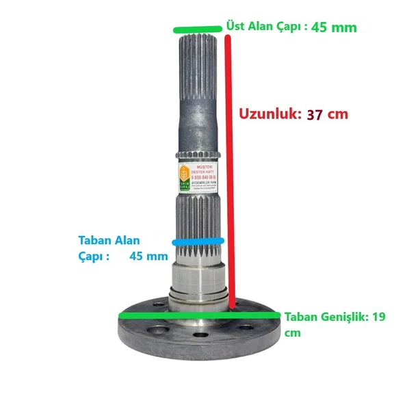 Hisarlar 300 Dik Freze Rotovatör Uzun Akis 37 cm - 2
