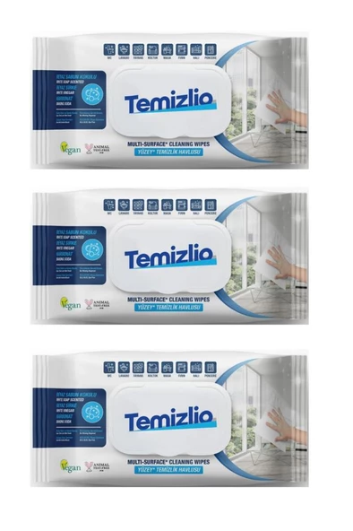 Kapris Temizlio Yüzey Temizlik Havlusu 100 Lü 3 Paket