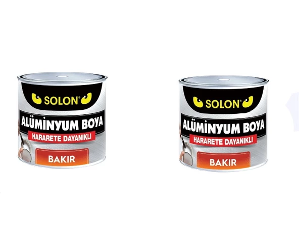 Isıya Dayanıklı 2 Adet Alüminyum Yaldız Boya Bakır 125 Ml. 2 li Paket