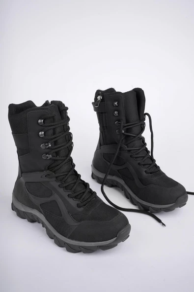 Muggo LOWA Garantili Tactical Askeri Fermuarlı ve Bağcıklı Postal Çöl Botu - 11