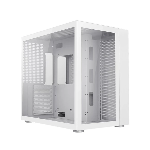 SNT WARZONE II Midi Tower 7x120 Mm. Argb Uzaktan Kumanda Atx Beyaz Gaming Kasa - 4