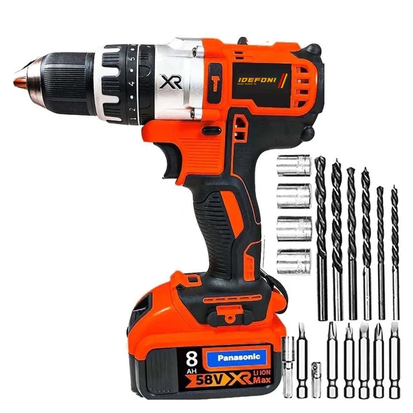 Xpro Serii Xr 30 Pcs 58 V 10 Ah Darbeli Titanium Sargılı Lion Akülü Turbo Şarjlı Vidalama Matkap - 3