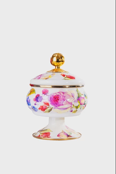Miss Betty Rose Deluxe Ayaklı 18 Cm Emaye Şekerlik MİSS--16895-4