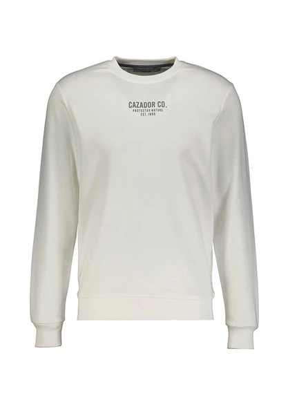 Cazador Erkek 3 İplik Sweatshirt Şardonsuz  5242 Ekru
