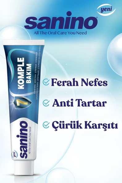 Sanino Komple Bakım Diş Macunu 6x75 ml - 2