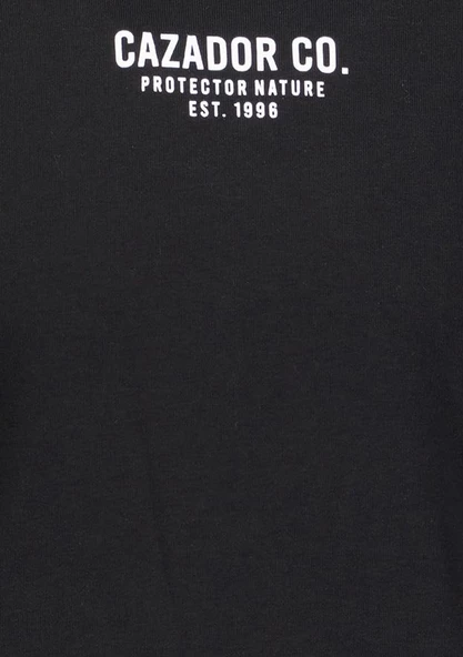 Cazador Erkek 3 İplik Sweatshirt Şardonsuz  5242 Siyah - 3
