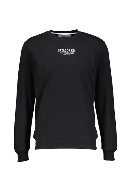 Cazador Erkek 3 İplik Sweatshirt Şardonsuz  5242 Siyah