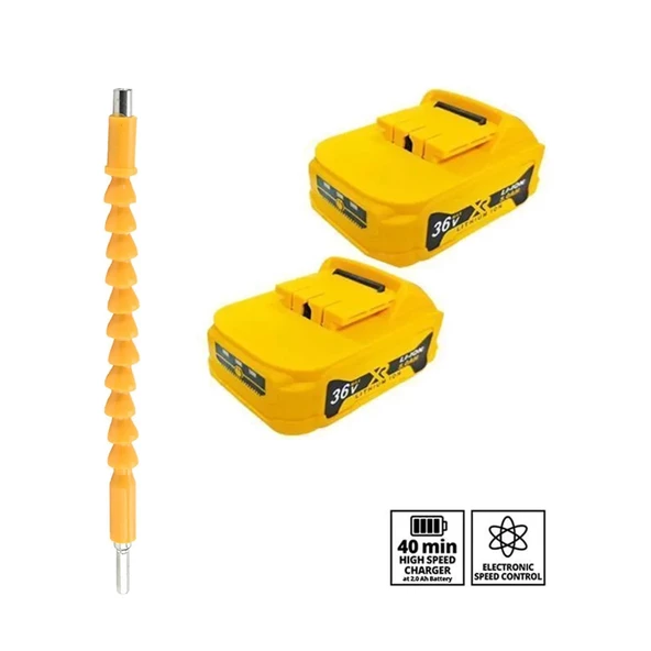 Darbeli Titanium Sargılı Lion Akülü Turbo Şarjlı Vidalama Matkap - 3