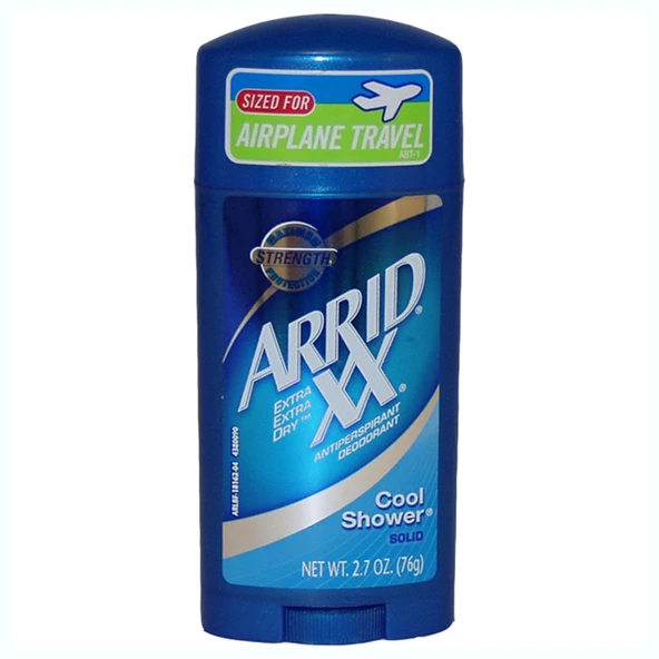 Arrid Extra Extra Dry XX  Deodorant Stick , Solid, Cool Shower 73gr