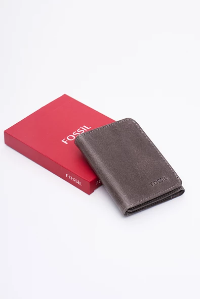 Fossil Hakiki Gerçek Deri Erkek Kartlık Cüzdan Crazy Gri 8112 - Resim 5