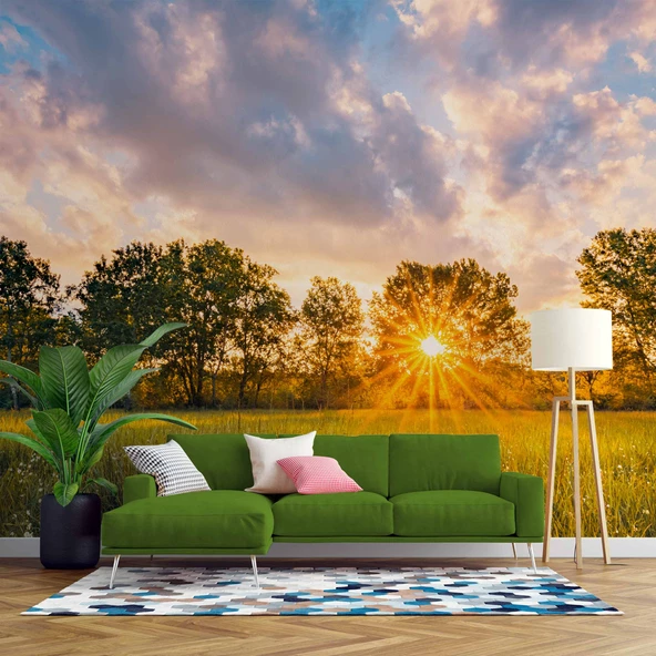 Gündoğumu Doğa Manzaralı Duvar Kağıdı Baskı ürün görseli