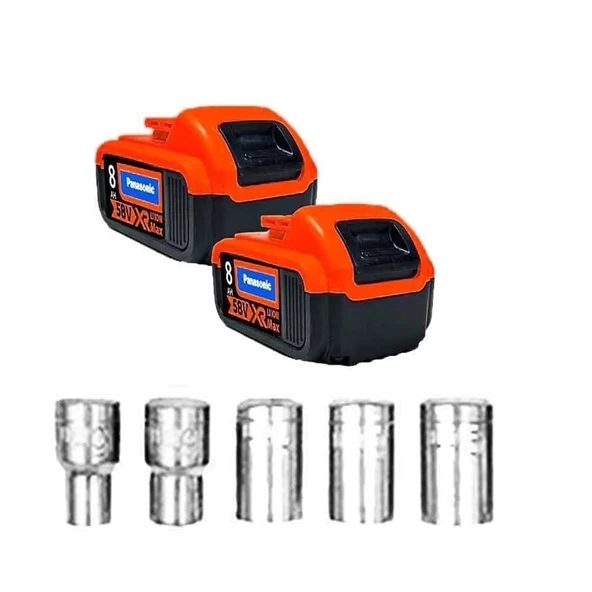 Darbeli Titanium Sargılı Lion Akülü Turbo Şarjlı Vidalama  Matkap Xpro Serii Xr 30 Pcs 58 V 10 Ah - 5