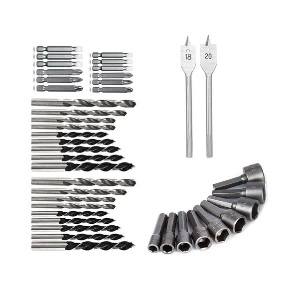 Titan Serisi 58 Vf 8 Ah Süper Set Çelik Şanzumanlı Çift Akülü Profesyonel Şarjlı Vidalama Matkap - 5