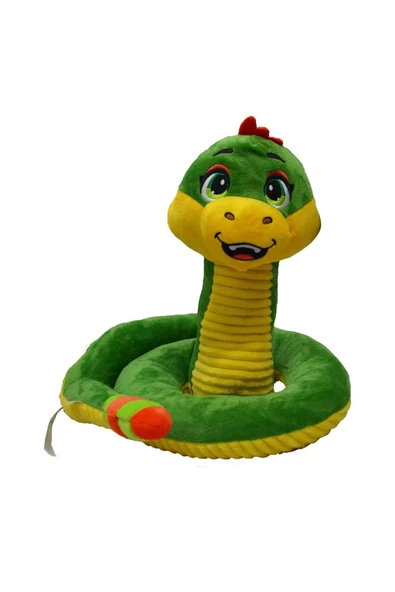 Yılan Peluş Çıngıraklı Yılan Peluş 32 Cm Peluş Yılan Oyuncak Yılan - 5