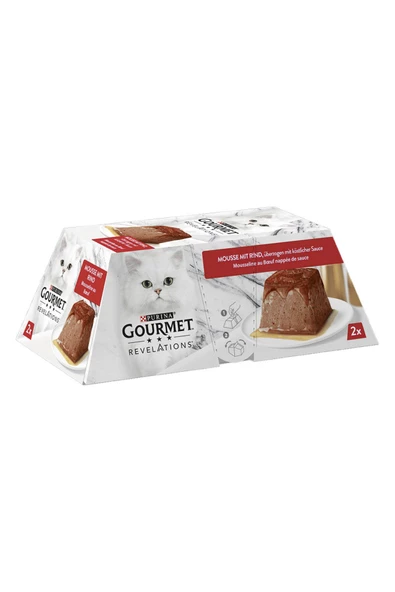 Purina Gourmet Revelations Sığır Etli Kedi Yaş Maması 2x57gr ürün görseli 1