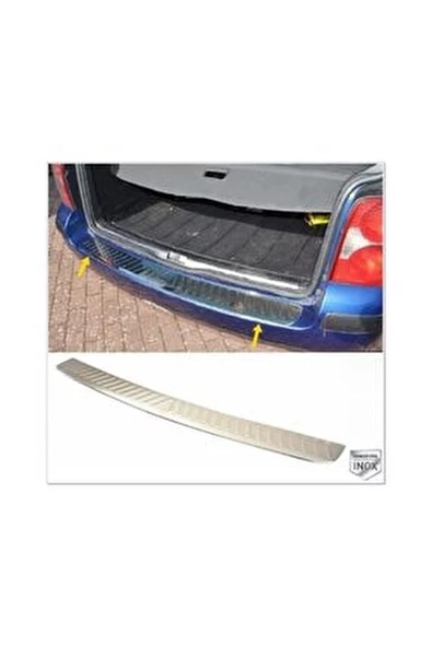VW Passat 3B SW Krom Arka Tampon Üzeri 1995-2005 Paslanmaz Çelik ürün görseli 1