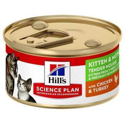 Hills Science Plan Kitten & Mother Tavuk Ve Hindil Yavru Ve Anne Kedi Konservesi 85 gr