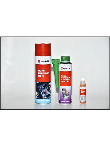 Würth Yazlık Bakım Seti 2 ( Würth Benzin + Würth Motor Temizleme + Würth Cam sabun )3'Lü Set