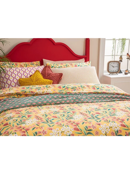 English Home Bloomy Branch Kolay Ütülenir Tek Kişilik Nevresım 160 x 220 cm Sarı - 2