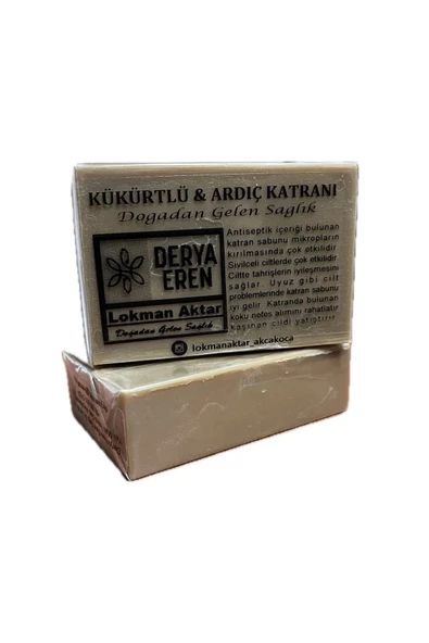 5 Adet Ardıç Katranlı Kükürtlü sabun 120 gr, Derya Eren