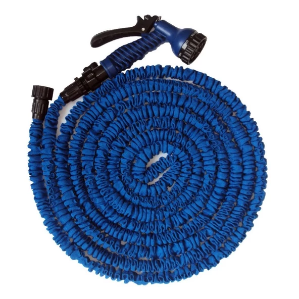 30 Metre Uzayan Bahçe Sulama Araç Yıkama Hortumu 7 Kademeli Başlık - 4