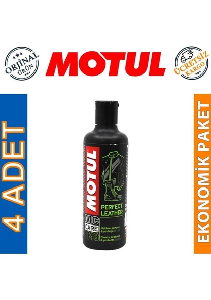 Motul M3 Deri Temizleyici Bakım Kremi 250 ML Perfect Leather (4 Adet)