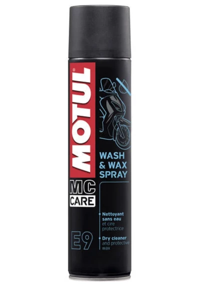 Motul E9 Wash&Wax Hızlı Sprey Temizizleyici, Cila 400Ml.