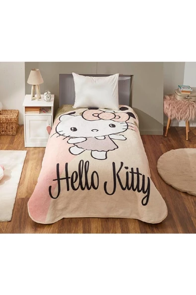 TAÇ Lisanslı Hello Kitty Sprıng Tek Kişilik Battaniye