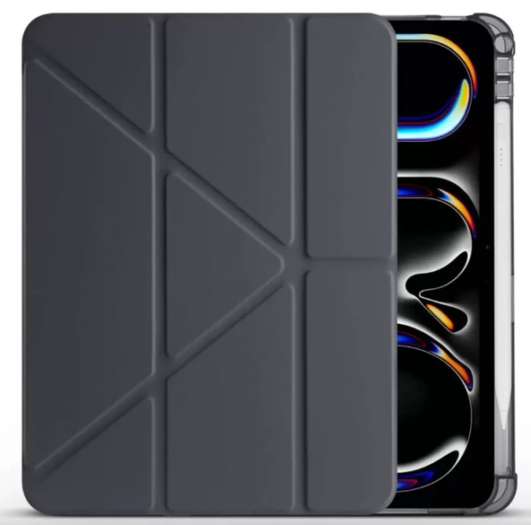 iPad Pro 11 2024 Kalemlikli Standlı ve Katlanabilir Tablet Kılıfı - 2