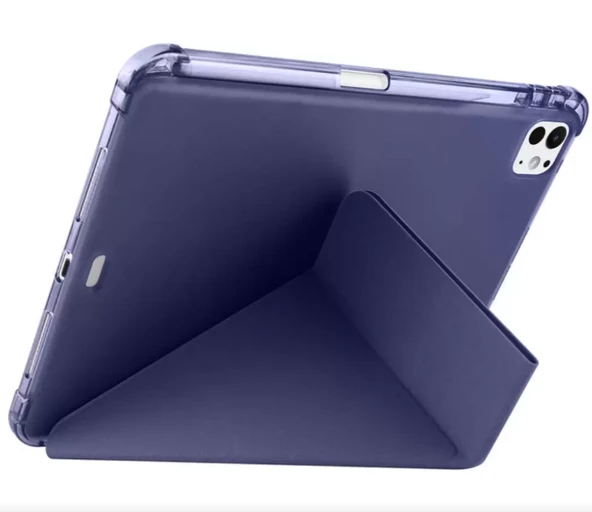 iPad Pro 11 2024 Kalemlikli Standlı ve Katlanabilir Tablet Kılıfı - 11