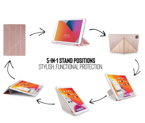 iPad Pro 11 2024 Kalemlikli Standlı ve Katlanabilir Tablet Kılıfı - 3