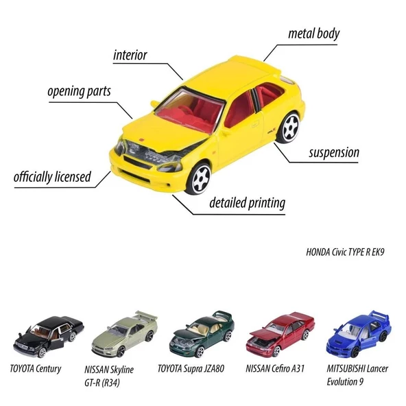 Majorette JAPAN SERIES HONDA CIVIC TYPE R EK9 - 3