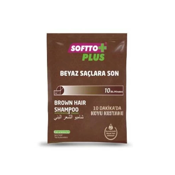 Softto Plus Brown Hair Şampuan 21 ML