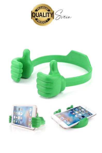 Sevimli 2 El Ayarlı Dikey Yatay Baş Parmak Şekilli Dekoratif Tablet Ekran Tutucu Mobil Masaüstü - 2