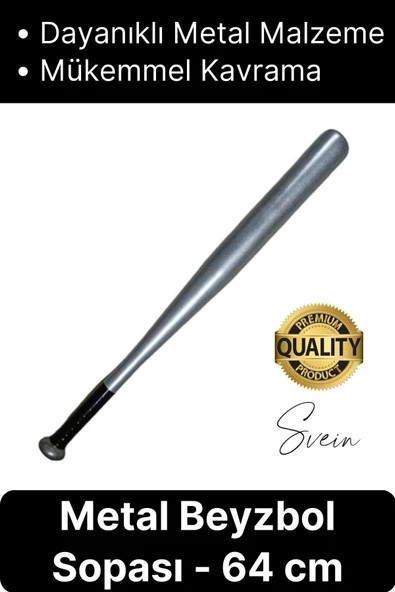 Özel Üretim %100 Metal Alaşım Orijinal 25'' inç 64cm Metal Beyzbol Sopası Mükemmel Kavrayış Kırılmaz