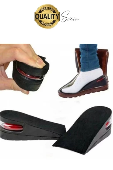 Özel Üretim 5 cm Boy Uzatan Unisex Görünmeyen Gizli Topuk Yükseltici Hava Yastıklı Destekli Tabanlık - 5