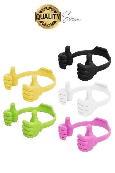 Sevimli 2 El Ayarlı Dikey Yatay Baş Parmak Şekilli Dekoratif Tablet Ekran Tutucu Mobil Masaüstü - 3