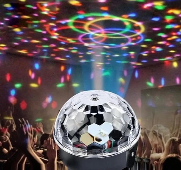 Uzaktan Kumandalı Müzikli Dönerli Disko Topu Bluetooth Sese Duyarlı - 4