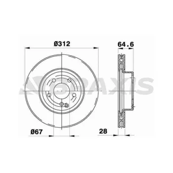 FREN DISKI ON C219 05-10 W211 02-08 S211 03-09 - BRAXIS AD0331