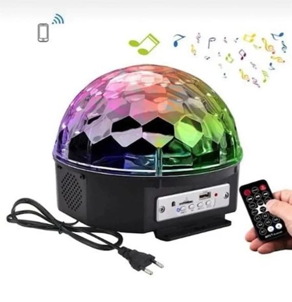 Uzaktan Kumandalı Müzikli Dönerli Disko Topu Bluetooth Sese Duyarlı - 3