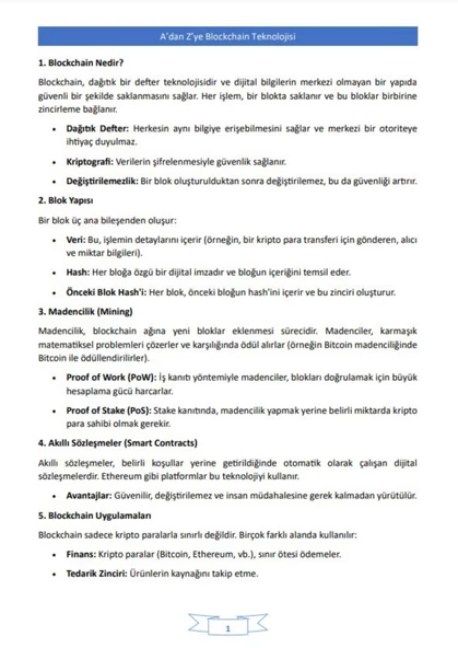Adan Zye Blockchain Ders Notları - 2