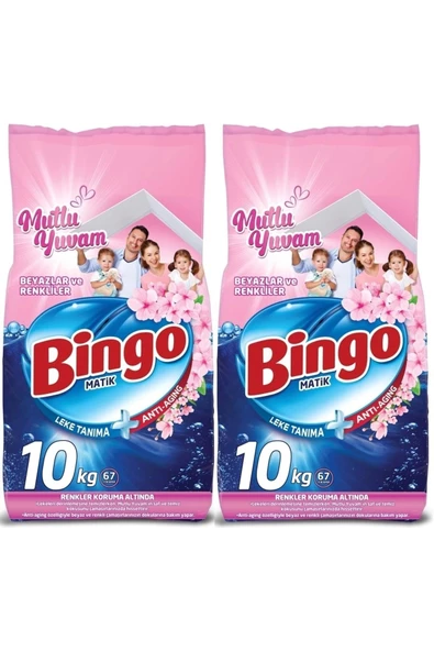 Bingo   Matik Toz Çamaşır Deterjanı 20kg Beyazlar Ve Renkliler