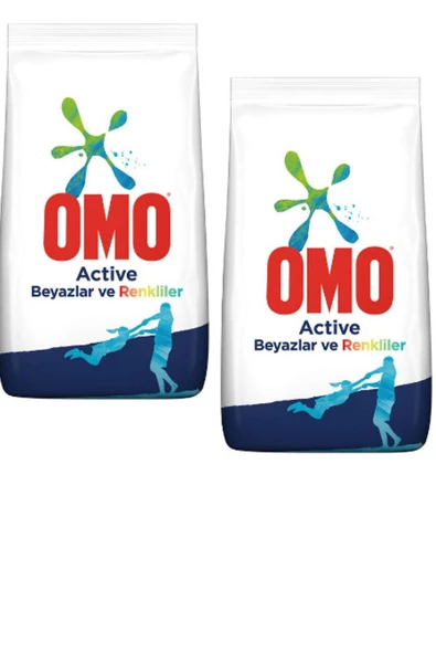 Omo   Active Toz Çamaşır Deterjanı Beyazlar Ve Renkliler Için 10 kg 2 Adet