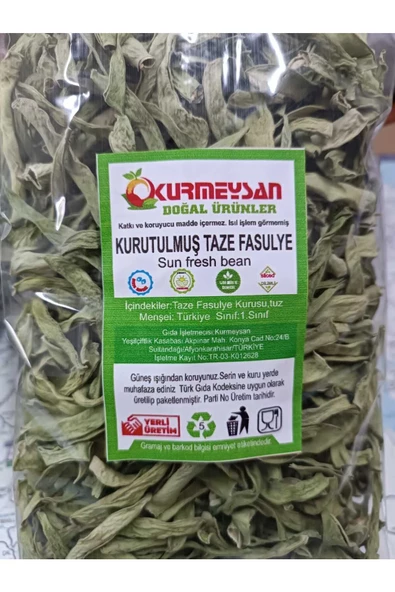 KURMEYSAN Taze Fasulye Kurusu Geleneksel Ürün 100 gr