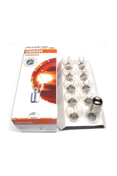 Osram 12v 1016 P21/5w Stop Ampulü Çift Duylu 10 Adet Orjinal 7528