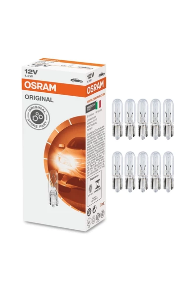 Osram 2721 12v T5 1.2w Dipsiz Gösterge Ampulü 10 Adet