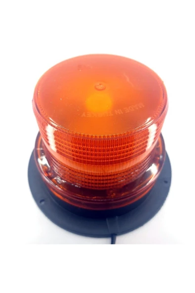 EMIR 12v/110v Sarı Ledli Çakmak Fişli Mıknatıslı Tepe Lambası - 3